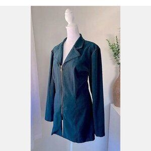 Dawn Joy Sz 11 / 12 So Cool Vintage Microsuede Jacket  Blazer in Green